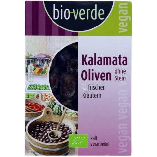 Schwarze Kalamata-Oliven ohne