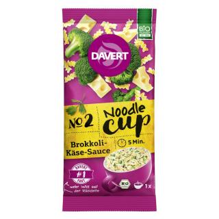 Noodle-Cup Brokkoli-Käse Sauce