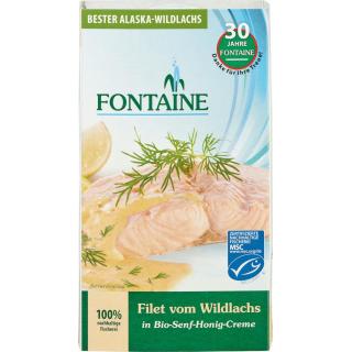 Wildlachs-Filet in Senf-Honig-Creme