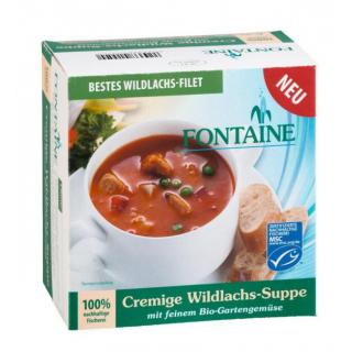 Cremige Wildlachs-Suppe mit Bio Gemüse