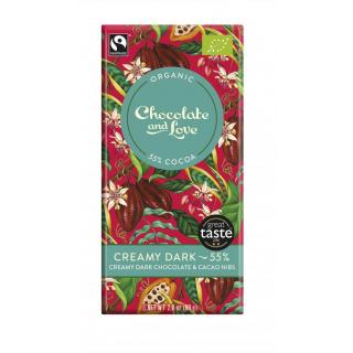 Zartbitterschokolade 55% Creamy Cacao Nibs